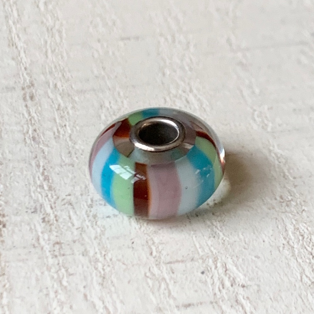 Trollbeads Authentic Fashion Stripe Glass Bead